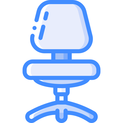 Chair Basic Miscellany Blue icon