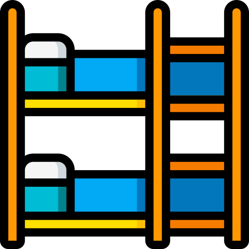 Bunk bed Basic Miscellany Lineal Color icon