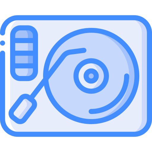Turntable Basic Miscellany Blue icon