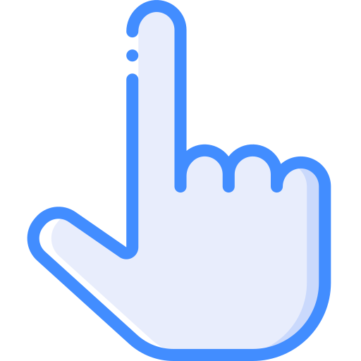 hand Basic Miscellany Blue icon