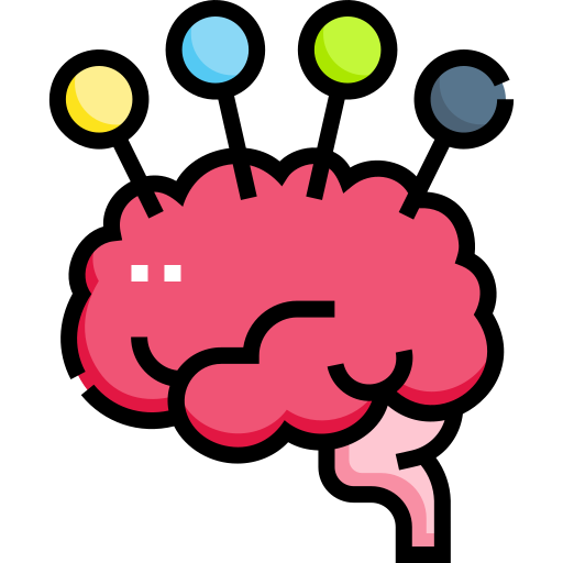 cerveau Detailed Straight Lineal color Icône
