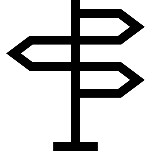znak kierunkowy Basic Straight Lineal ikona