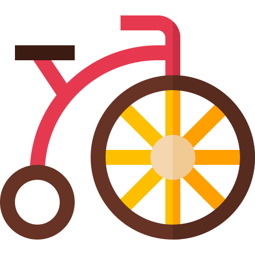 High wheel Basic Straight Flat icon