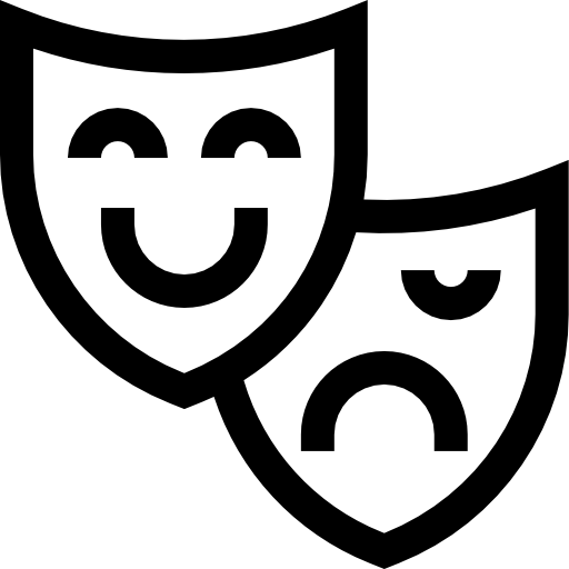 シアターマスク Basic Straight Lineal icon