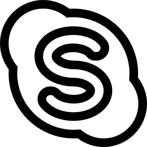 skype Basic Straight Lineal icono