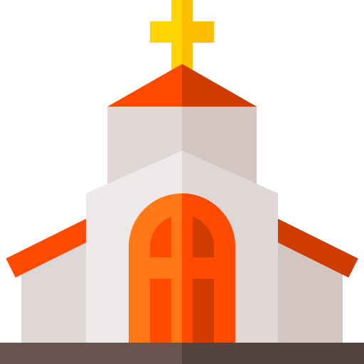 Église Basic Straight Flat Icône