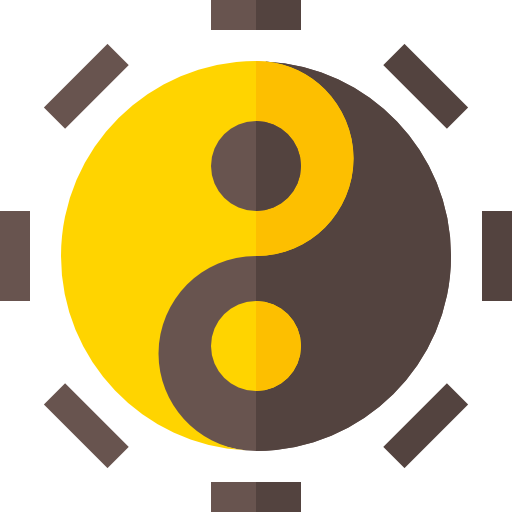 taoísmo Basic Straight Flat icono