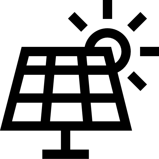 panel solar Basic Straight Lineal icono