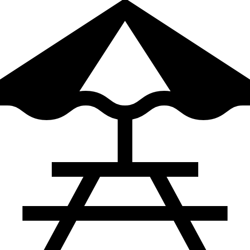 피크닉 테이블 Basic Straight Filled icon