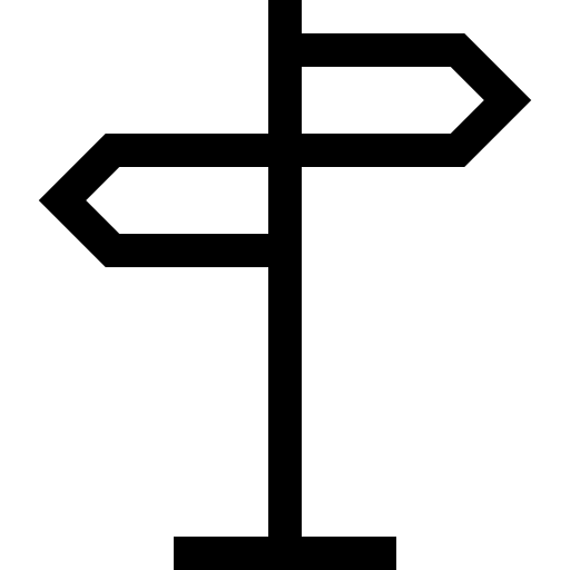 poste de señal Basic Straight Lineal icono