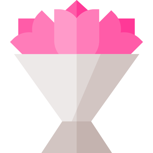 bouquet de fleurs Basic Straight Flat Icône