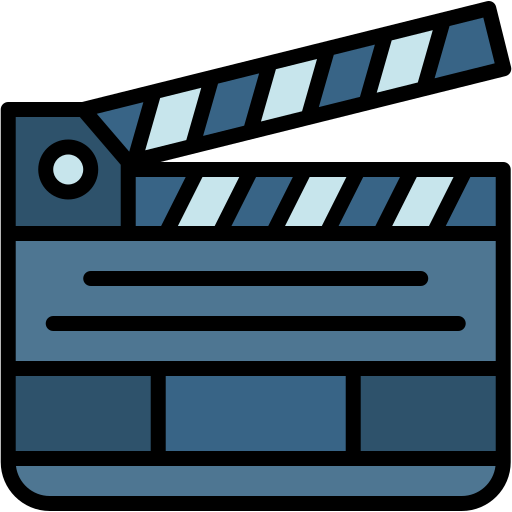 Clapperboard Generic color lineal-color icon