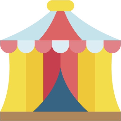 tenda da circo Generic color fill icona