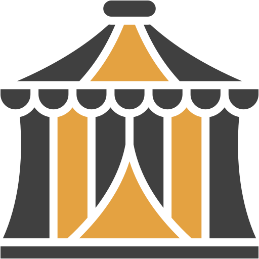 tenda de circo Generic color fill Ícone
