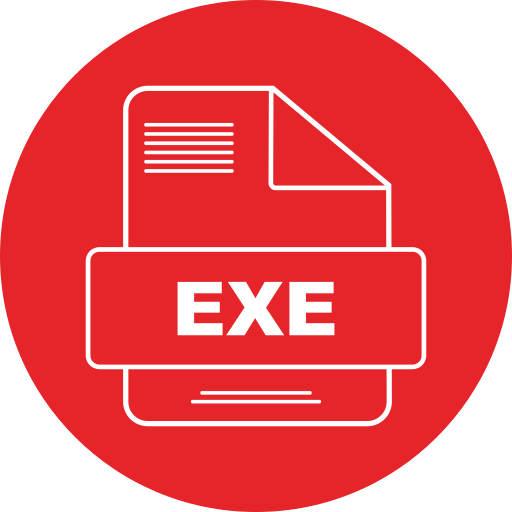 Exe file Generic color fill icon