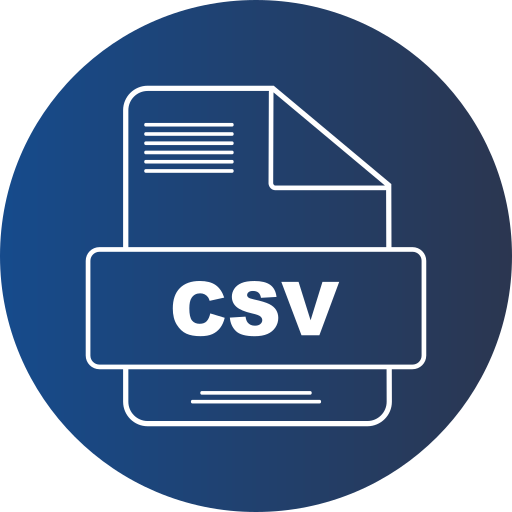 csvファイル Generic gradient fill icon