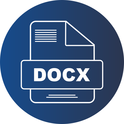 Docx file Generic gradient fill icon