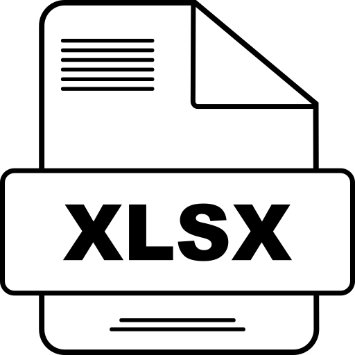 Xlsx Generic black outline icon