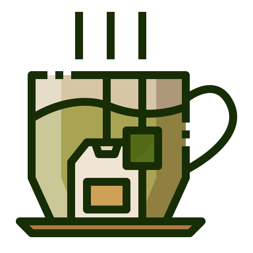 Чашка чая Mangsaabguru Lineal Color иконка