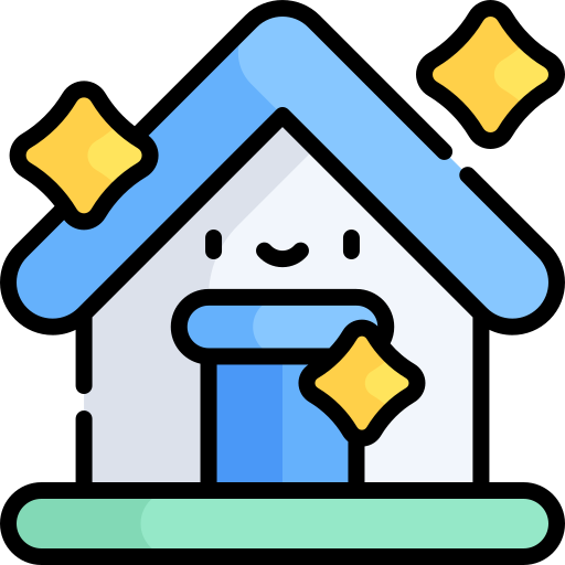 집 청소 Kawaii Lineal color icon
