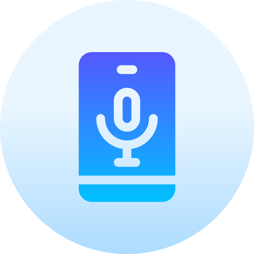 Voice control Basic Gradient Circular icon