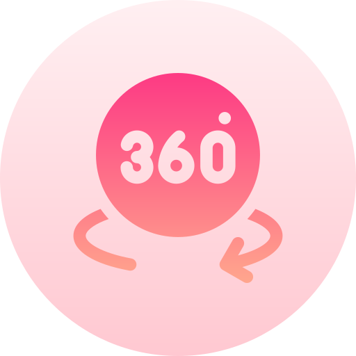 360 degree Basic Gradient Circular icon
