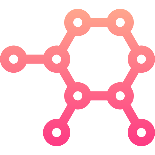 Молекула Basic Gradient Lineal color иконка