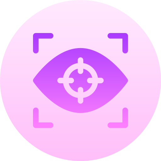 아이트래킹 Basic Gradient Circular icon