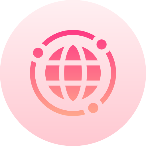 internet Basic Gradient Circular icono