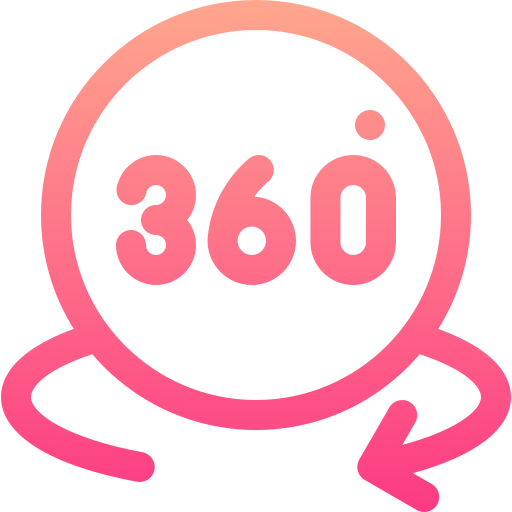 360 stopni Basic Gradient Lineal color ikona