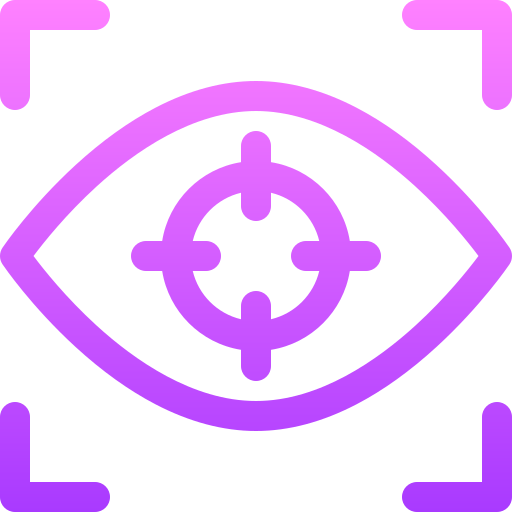 tracciamento oculare Basic Gradient Lineal color icona