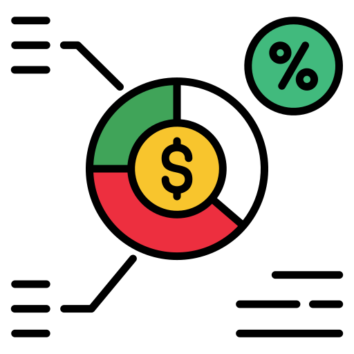 Финансовый коэффициент Generic color lineal-color иконка