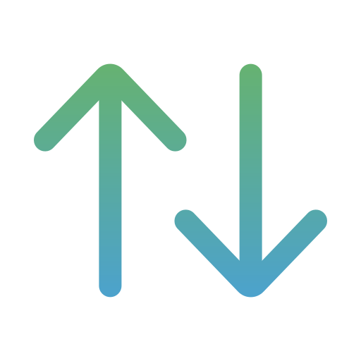 Up and down Generic gradient outline icon