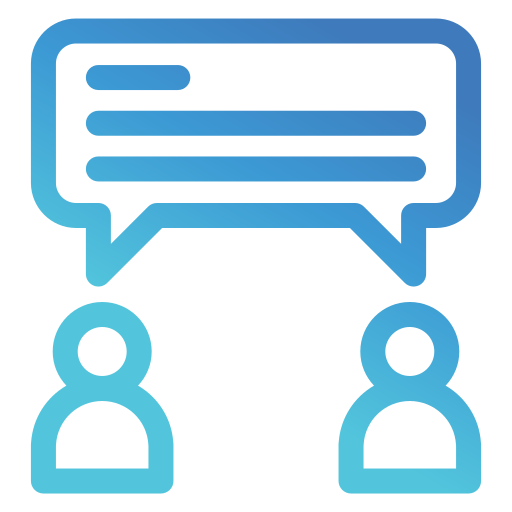 Talking Generic gradient outline icon
