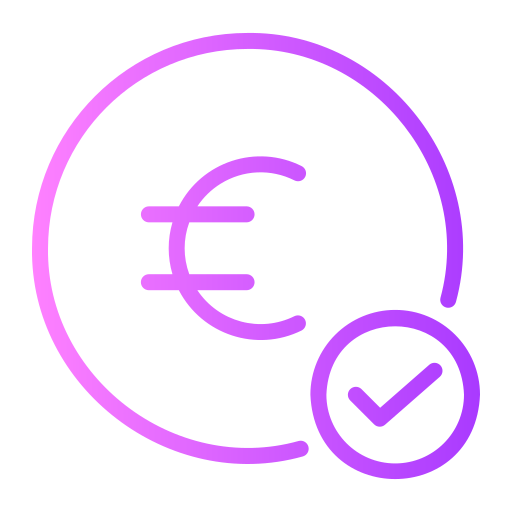 euro Generic gradient outline icona