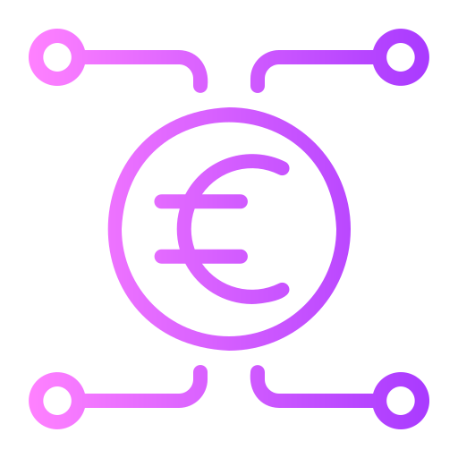 euro Generic gradient outline icona