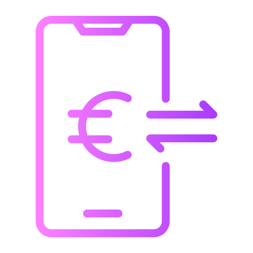 Mobile transfer Generic gradient outline icon