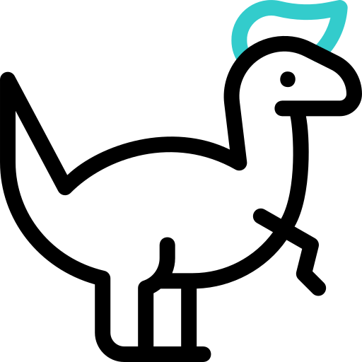 dilophosaurus Basic Accent Outline icon