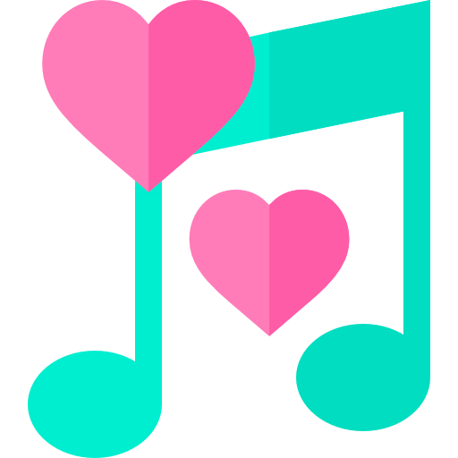 Romantic music Basic Straight Flat icon