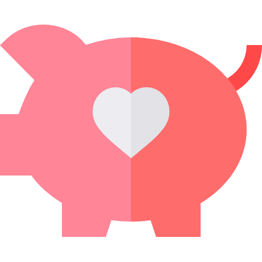 Piggy bank Basic Straight Flat icon