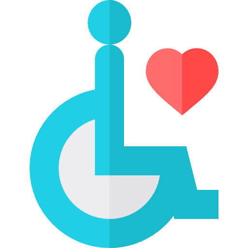 discapacidad Basic Straight Flat icono