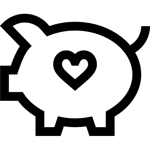 Świnka skarbonka Basic Straight Lineal ikona