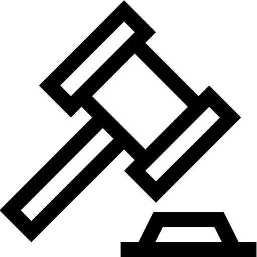 subasta Basic Straight Lineal icono