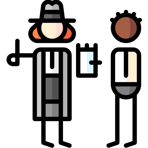 探偵 Puppet Characters Lineal Color icon