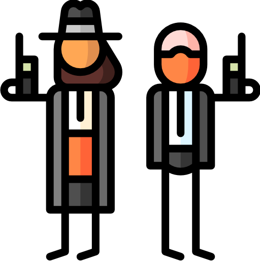 detektiv Puppet Characters Lineal Color icon