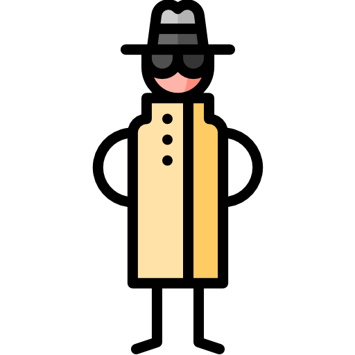 Detective Puppet Characters Lineal Color icon