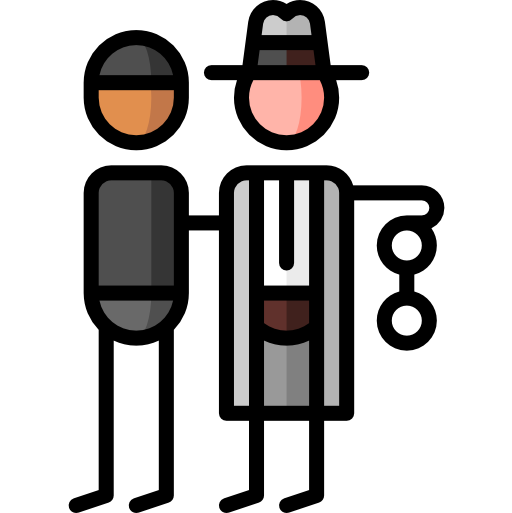 detektiv Puppet Characters Lineal Color icon