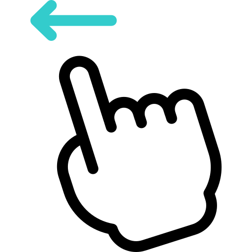 nach links wischen Basic Accent Outline icon