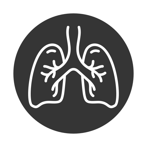 Lungs Generic black fill icon