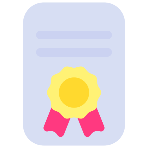 Certification Generic color fill icon